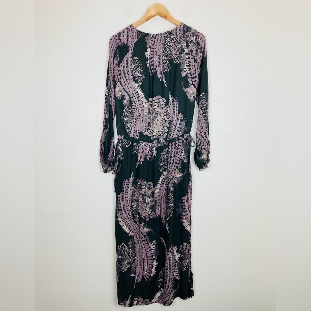 Free People Out of the Woods deep v neck maxi dress in gray & purple. XS - Picture 7 of 9
